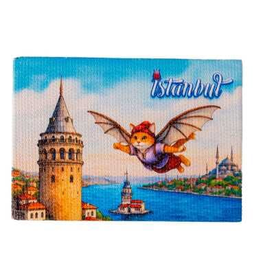 Toptan İstanbul Temalı Myros Kanvas Magnet 50x70 mm - 8