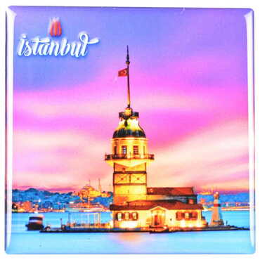 Toptan İstanbul Temalı Myros Kare Magnet 65x65 mm - Thumbnail