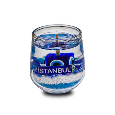 İstanbul Themed Myros Small Clear Candle