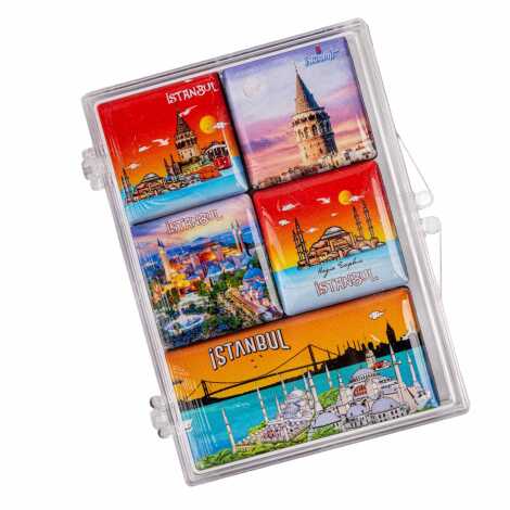 İstanbul Temalı Myros Kutulu Magnet Seti Sekizli - 2
