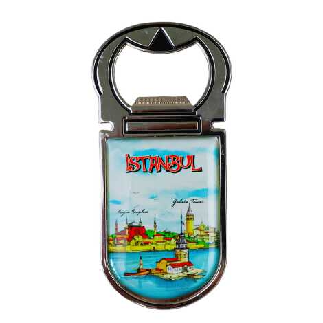 İstanbul Temalı Myros Metal Açacak Magnet 40x90 mm - 3