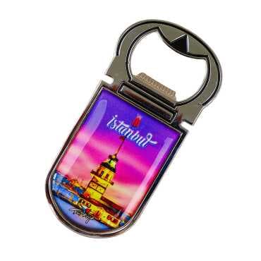 İstanbul Themed Myros Metal Bottle Opener Refrigerator Magnet 40x90 mm - 5