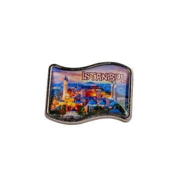 İstanbul Themed Myros Metal Flag Pin 25x20 mm - 6