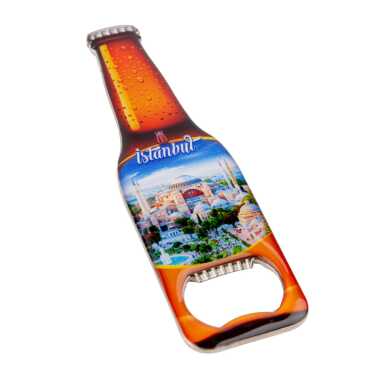 Toptan İstanbul Temalı Myros Metal Bira Şişesi Açacak Magnet 130x39 mm - 2