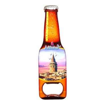 Istanbul Themed Beer Bottle Shaped Metal Magnetic Bottle Opener 130x39 mm - 19