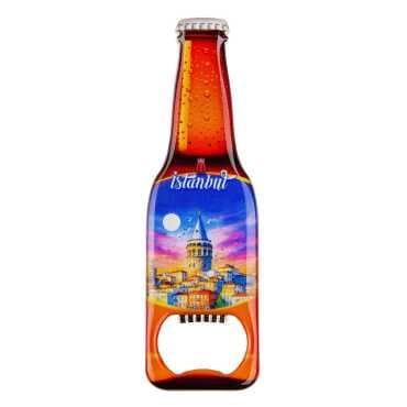 Istanbul Themed Beer Bottle Shaped Metal Magnetic Bottle Opener 130x39 mm - 16