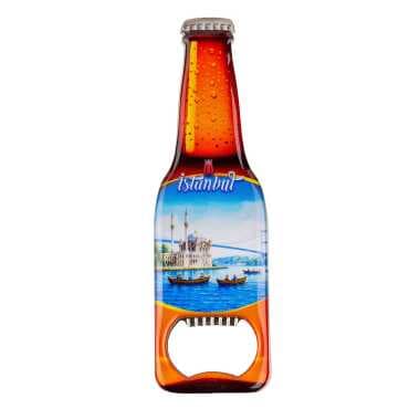 Istanbul Themed Beer Bottle Shaped Metal Magnetic Bottle Opener 130x39 mm - 18
