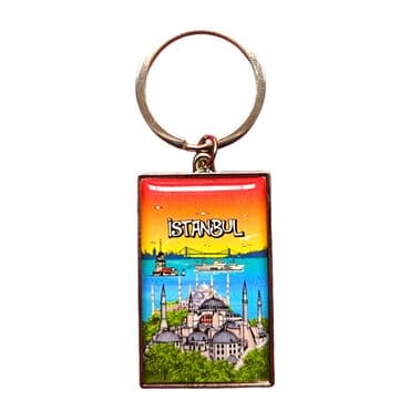 Toptan İstanbul Temalı Myros Di̇kdörtgen Anahtarlik 32*88 Mm - 4