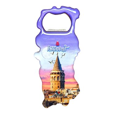 Istanbul Themed Map Shaped Metal Magnetic Bottle Opener 100x45 mm - 10