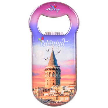 Istanbul Themed Customizable Metal Magnetic Bottle Opener 90x45 mm - 4