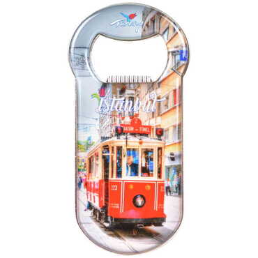 Istanbul Themed Customizable Metal Magnetic Bottle Opener 90x45 mm - 5
