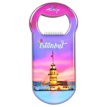 Istanbul Themed Customizable Metal Magnetic Bottle Opener 90x45 mm - 7