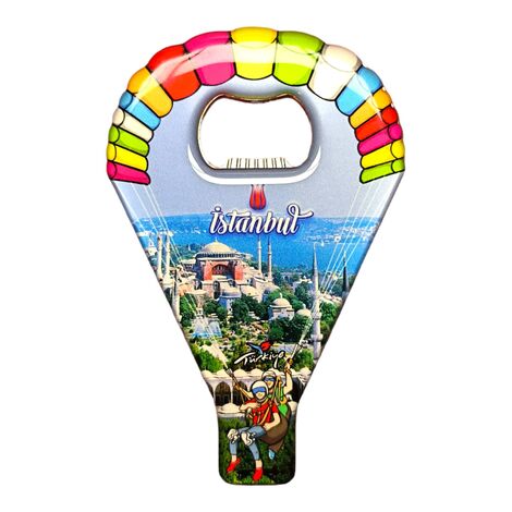 Toptan İstanbul Temalı Myros Metal Paraşüt Açacak Magnet 113x75 mm - 6