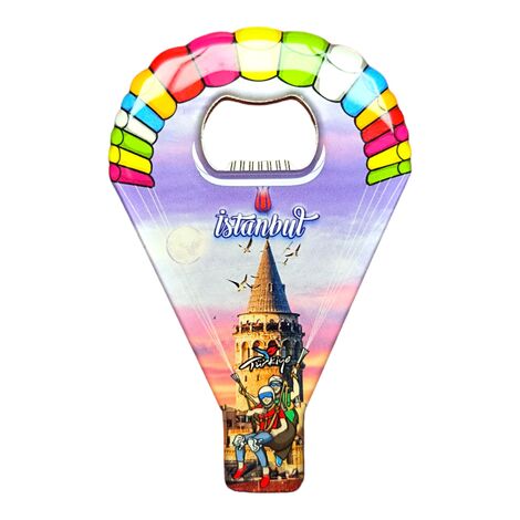 Toptan İstanbul Temalı Myros Metal Paraşüt Açacak Magnet 113x75 mm - 8