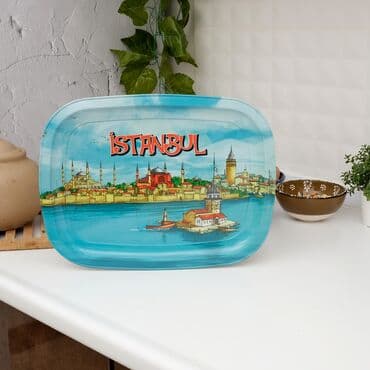 Istanbul Themed Custom Printed Metal Tin Tray