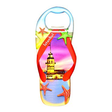 Toptan İstanbul Temalı Myros Metal Terlik Açacak Magnet 110x45 mm - 6