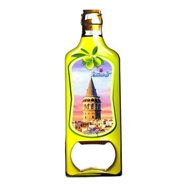 Istanbul Themed Bottle Shaped Metal Magnetic Bottle Opener 115x39 mm - 9