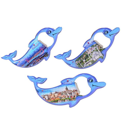 Toptan İstanbul Temalı Myros Metal Yunus Açacak Magnet 102x67 mm - 3