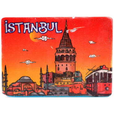 Toptan İstanbul Temalı Myros Taş Magnet 60x45 mm - Thumbnail