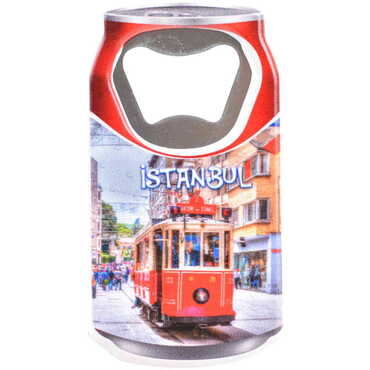 Toptan İstanbul Temalı Myros Teneke Kutu Açacak Magnet 43x80 mm - Myros