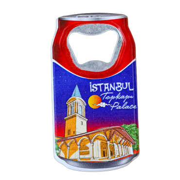Istanbul Themed Customised UV Printed Coca Cola Bottle Shape Plastic Base Bottle Opener 43x80 mm