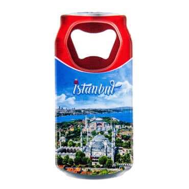 Istanbul Themed Customised UV Printed Coca Cola Bottle Shape Plastic Base Bottle Opener 43x80 mm - 13