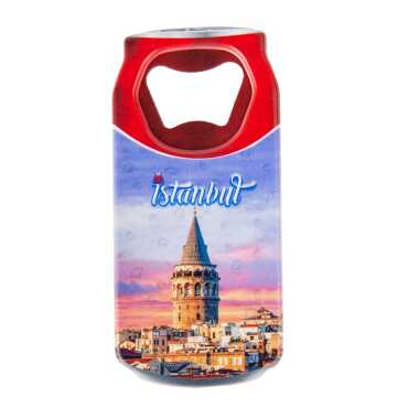 Istanbul Themed Customised UV Printed Coca Cola Bottle Shape Plastic Base Bottle Opener 43x80 mm - 15