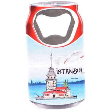 Istanbul Themed Customised UV Printed Coca Cola Bottle Shape Plastic Base Bottle Opener 43x80 mm - 31