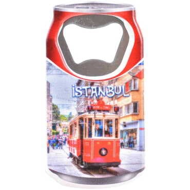 Istanbul Themed Customised UV Printed Coca Cola Bottle Shape Plastic Base Bottle Opener 43x80 mm - 33