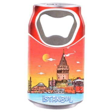 Istanbul Themed Customised UV Printed Coca Cola Bottle Shape Plastic Base Bottle Opener 43x80 mm - 23