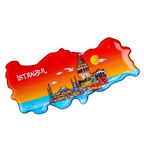 İstanbul Temalı Myros Türkiye Harita Magnet - 5