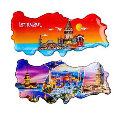 İstanbul Temalı Myros Türkiye Harita Magnet - 2