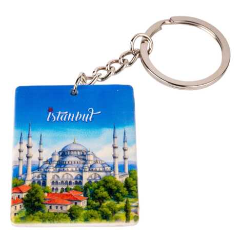 Toptan İstanbul Temalı Myros Uv Di̇kdörtgen Anahtarlik 40*52 Mm - 2