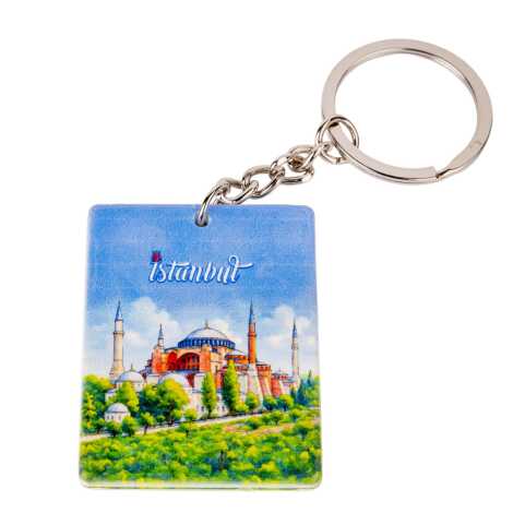 Toptan İstanbul Temalı Myros Uv Di̇kdörtgen Anahtarlik 40*52 Mm - 1