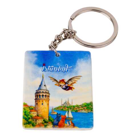 Toptan İstanbul Temalı Myros Uv Di̇kdörtgen Anahtarlik 40*52 Mm - 4