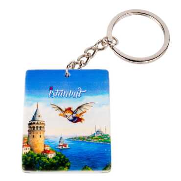 Toptan İstanbul Temalı Myros Uv Di̇kdörtgen Anahtarlik 40*52 Mm - 5