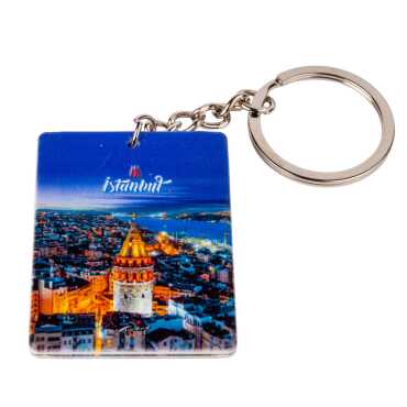 Toptan İstanbul Temalı Myros Uv Di̇kdörtgen Anahtarlik 40*52 Mm - 7