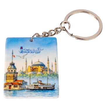 Toptan İstanbul Temalı Myros Uv Di̇kdörtgen Anahtarlik 40*52 Mm - 9