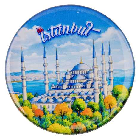 Toptan İstanbul Temalı Myros Yuvarlak Magnet 67 mm - 7