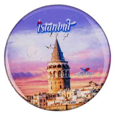 Toptan İstanbul Temalı Myros Yuvarlak Magnet 67 mm - 8
