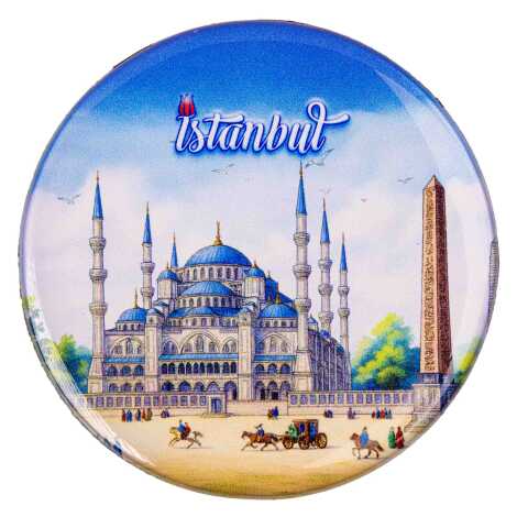 Toptan İstanbul Temalı Myros Yuvarlak Magnet 67 mm - 13
