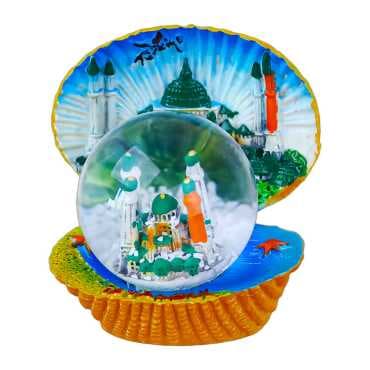 İstanbul Themed Polyester Snow Globe 45 mm - Standart - 3