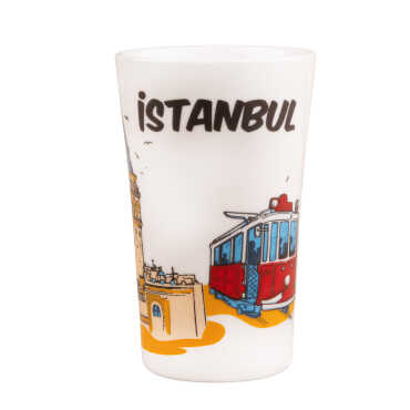 İstanbul Temalı Porselen Serigrafi İkili Shot Bardak - 1