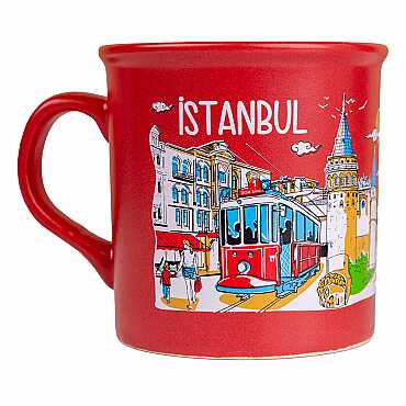 İstanbul Temalı Renkli Serigrafi Kupa - 4