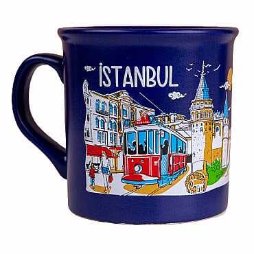 İstanbul Temalı Renkli Serigrafi Kupa - 6