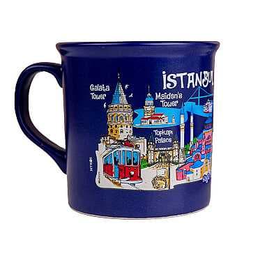 İstanbul Temalı Renkli Serigrafi Kupa - 12