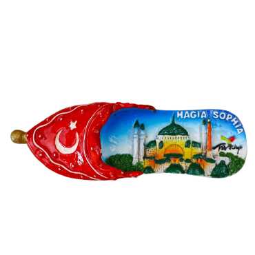 İstanbul Temalı Taşlı ve Sedefli Polyester Magnet - Myros