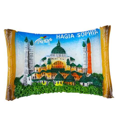 İstanbul Temalı Taşlı ve Sedefli Polyester Magnet - 7