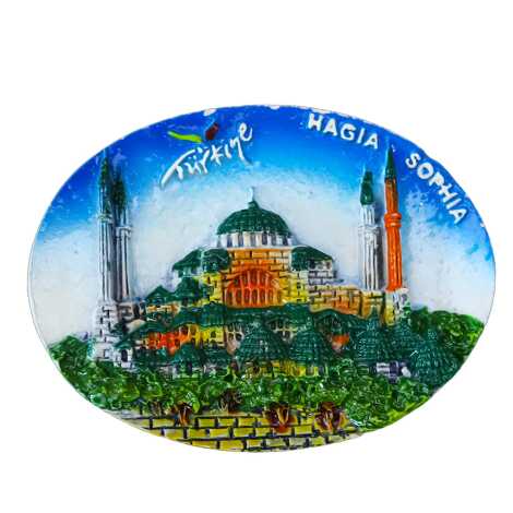 İstanbul Temalı Taşlı ve Sedefli Polyester Magnet - 2