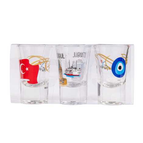 İstanbul Temalı Üçlü Shot Bardak - 1